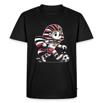 Egypt Egyptian Pharaoh Football Supporter Jersey - Men's Premium Organic T-Shirt - black - Front - Nico (187cm)
