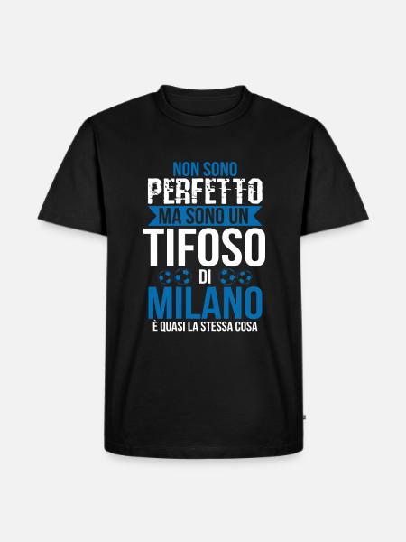 Milano Idea Regalo Tifoso Milanese Football Calcio - Maglietta ecologica premium da uomo - nero