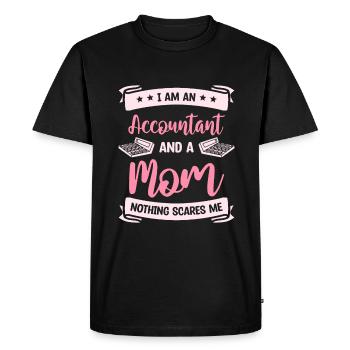 Je suis comptable et maman Rien ne me fait peur CPA - T-shirt Premium bio Homme - noir - Devant - Nico (187cm)