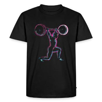 Weightlifter Weights Weightlifting Gym - Men's Premium Organic T-Shirt - black - Front - Nico (187cm)