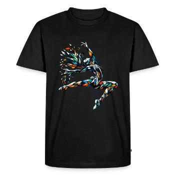 Polygon Art Gymnastic Gymnast Acrobatics - Men's Premium Organic T-Shirt - black - Front - Nico (187cm)