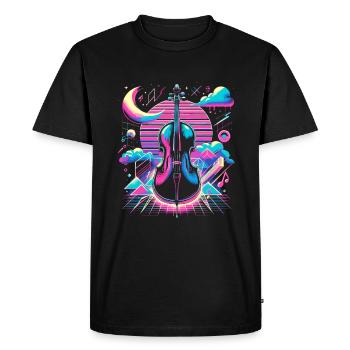 Violon Violoniste Violoniste Violonistes - T-shirt Premium bio Homme - noir - Devant - Nico (187cm)