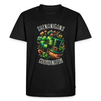 Coordinateur des manigances Leprechaun Hat St Patricks - T-shirt Premium bio Homme - noir - Devant - Nico (187cm)