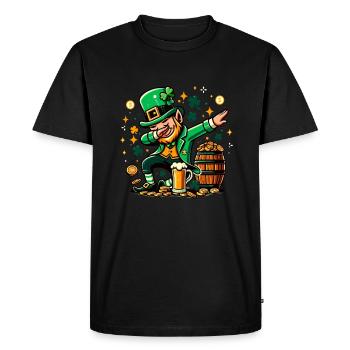 Dubbing Leprechaun Bière irlandaise de la Saint-Patrick - T-shirt Premium bio Homme - noir - Devant - Nico (187cm)