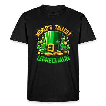Le plus grand lutin du monde le jour de la Saint-Patrick - T-shirt Premium bio Homme - noir - Devant - Nico (187cm)