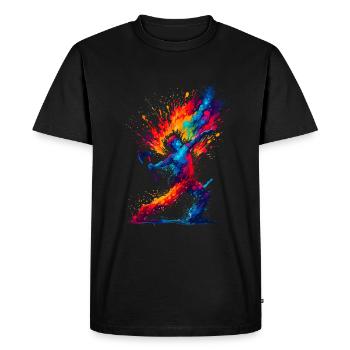 Pop Art hache de lancer hachette hache lanceur haches - T-shirt Premium bio Homme - noir - Devant - Nico (187cm)