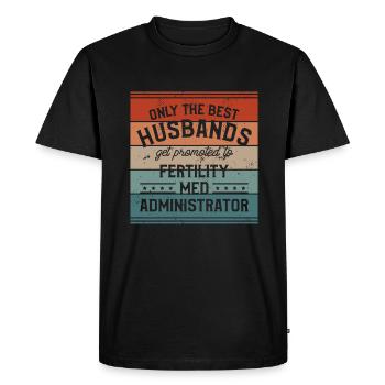 Transfert de FIV Jour Grossesse IIU Infertilité in vitro - T-shirt Premium bio Homme - noir - Devant - Nico (187cm)