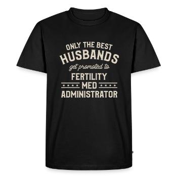 Transfert de FIV Jour Grossesse IIU Infertilité in vitro - T-shirt Premium bio Homme - noir - Devant - Nico (187cm)