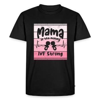 Maman en devenir jour de transfert FIV Infertilité - T-shirt Premium bio Homme - noir - Devant - Nico (187cm)