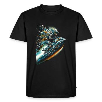Polygon Art Jetskiing Jetski Jetskier - Men's Premium Organic T-Shirt - black - Front - Nico (187cm)