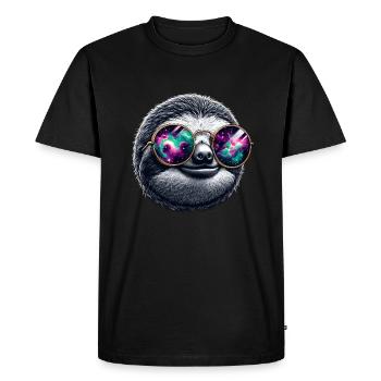 Sloth Bear Lunettes de soleil Galaxy Bears - T-shirt Premium bio Homme - noir - Devant - Nico (187cm)