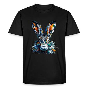 Polygone Art Jackrabbit Jackrabbits - T-shirt Premium bio Homme - noir - Devant - Nico (187cm)