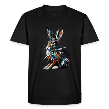 Polygon Art Jackrabbit Jackrabbits - Men's Premium Organic T-Shirt - black - Front - Nico (187cm)