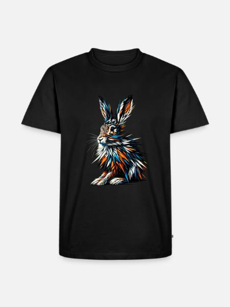 Polygon Art Jackrabbit Jackrabbits - Men's Premium Organic T-Shirt - black