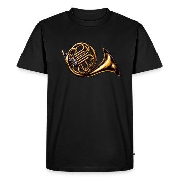 Cor français musique fanfare cuivres corniste - T-shirt Premium bio Homme - noir - Devant - Nico (187cm)