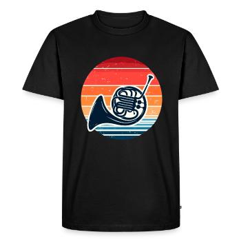 Cor français musique fanfare cuivres corniste - T-shirt Premium bio Homme - noir - Devant - Nico (187cm)