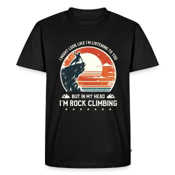 Colorful Pop Art Canyoneer Canyoneering Canyoning - Men's Premium Organic T-Shirt - black - Front - Nico (187cm)