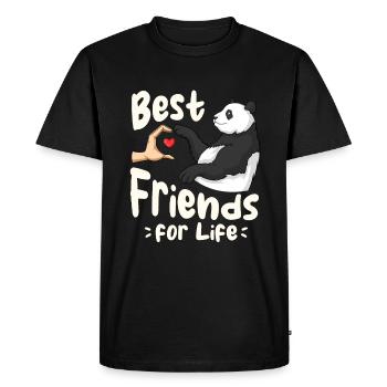Panda Bear Lover Friend Pandas - Men's Premium Organic T-Shirt - black - Front - Nico (187cm)