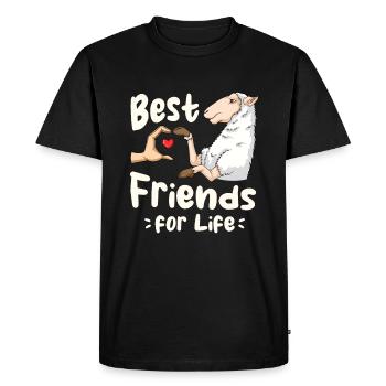Sheep Lover Friend Lamb Lambs - Men's Premium Organic T-Shirt - black - Front - Nico (187cm)