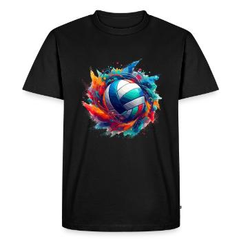 Sports colorés de joueur de beach-volley - T-shirt Premium bio Homme - noir - Devant - Nico (187cm)
