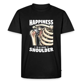 Bionic Shoulder Replacement Surgery Joint Recovery - Men's Premium Organic T-Shirt - black - Front - Nico (187cm)