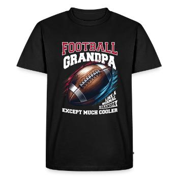 Grand-père joueur de football américain footballeur - T-shirt Premium bio Homme - noir - Devant - Nico (187cm)