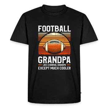 Grand-père joueur de football américain footballeur - T-shirt Premium bio Homme - noir - Devant - Nico (187cm)