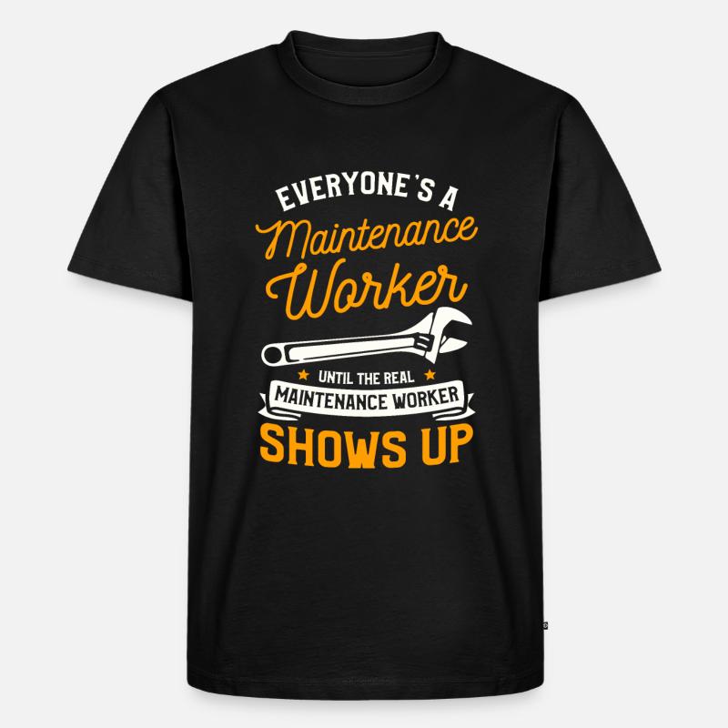 Wartungsarbeiter Wartungstechniker Handwerker - Männer Premium Bio T-Shirt - Schwarz