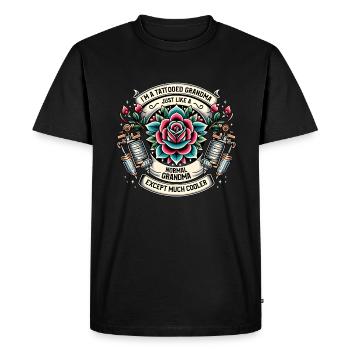 tatouage grand-mère tatouage tatouage encre tatouages - T-shirt Premium bio Homme - noir - Devant - Nico (187cm)