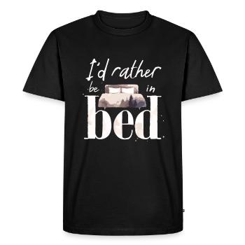 I'd Rather Be In Bed Sleep Lover Sleeping Lazy - Men's Premium Organic T-Shirt - black - Front - Nico (187cm)