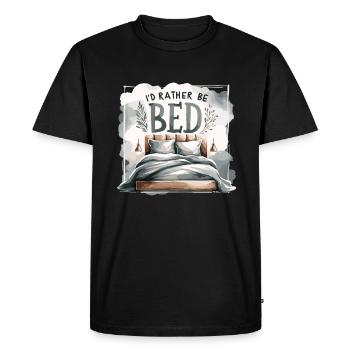 I'd Rather Be In Bed Sleep Lover Sleeping Lazy - Men's Premium Organic T-Shirt - black - Front - Nico (187cm)