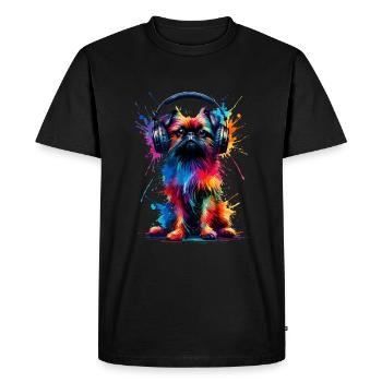 Casque Splash Art Brussels Griffon Griffon - T-shirt Premium bio Homme - noir - Devant - Nico (187cm)