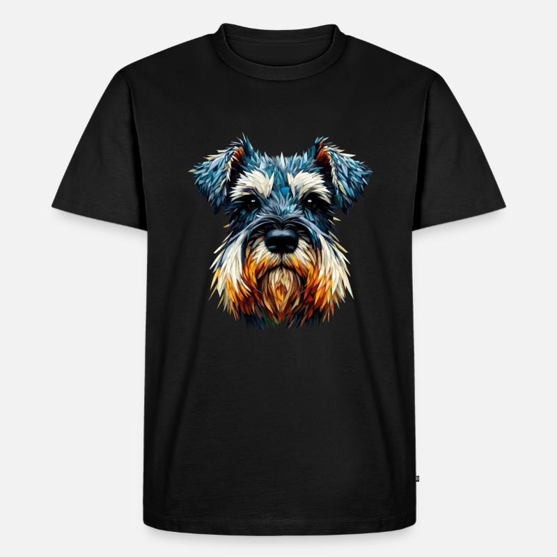Polygone Art Schnauzer Géant Schnauzers - T-shirt Premium bio Homme - noir