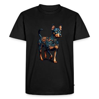 Mandala Art Manchester Terrier Terriers - T-shirt Premium bio Homme - noir - Devant - Nico (187cm)