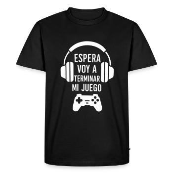 Wait, I'm Going to Finish My Game for Gamers - Men's Premium Organic T-Shirt - black - Front - Nico (187cm)