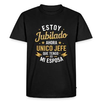 Je suis à la retraite maintenant Le seul patron que j’ai est mon - T-shirt Premium bio Homme - noir - Devant - Nico (187cm)