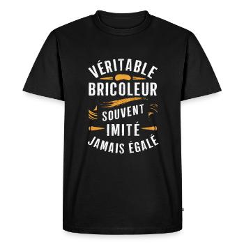 A true handyman often imitated never equalled - Men's Premium Organic T-Shirt - black - Front - Nico (187cm)