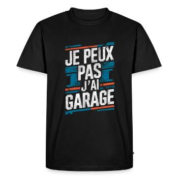 I Can't I Garage Humor Handyman - Men's Premium Organic T-Shirt - black - Front - Nico (187cm)