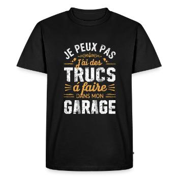 Dad Handyman Humor I Can't Gift Garage - Men's Premium Organic T-Shirt - black - Front - Nico (187cm)