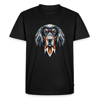 Geometric Art Gordon Setter Setters - Men's Premium Organic T-Shirt - black - Front - Nico (187cm)