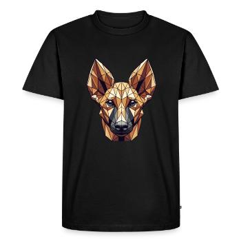 Geometric Art Pharaoh Hound - Men's Premium Organic T-Shirt - black - Front - Nico (187cm)