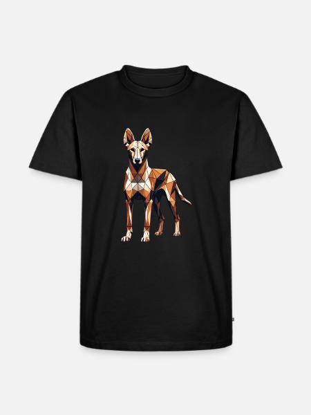 Geometric Art Pharaoh Hound - Men's Premium Organic T-Shirt - black