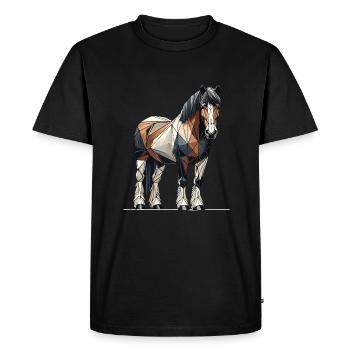 Geometrische Kunst Reiten Reiten Reiten - Männer Premium Bio T-Shirt - Schwarz - Vorne - Nico (187cm)