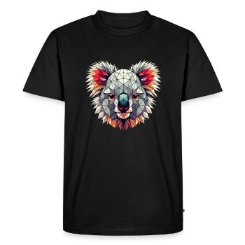 Geometric Art Koala Koalas - Men's Premium Organic T-Shirt - black - Front - Nico (187cm)