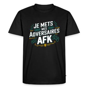 My Opponents AFK Gaming Humorous Video Games - Men's Premium Organic T-Shirt - black - Front - Nico (187cm)