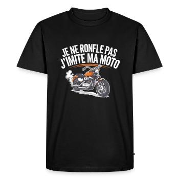 I don't snore I imitate my motorcycle biker humor - Men's Premium Organic T-Shirt - black - Front - Nico (187cm)