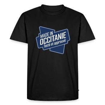 Made in Occitanie tested and approved - Men's Premium Organic T-Shirt - black - Front - Nico (187cm)