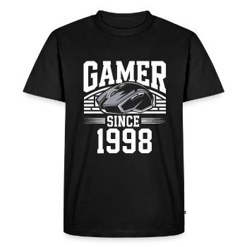 Gamer Since 1998 Geek Birthday Gift - Men's Premium Organic T-Shirt - black - Front - Nico (187cm)