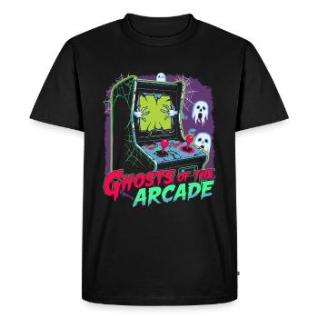 Cool Arcade Halloween Design - Men's Premium Organic T-Shirt - black - Front - Nico (187cm)