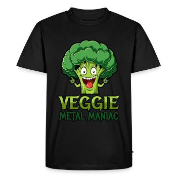 Veggie Metal Maniac - Musique Vegan - Dicton - T-shirt Premium bio Homme - noir - Devant - Nico (187cm)